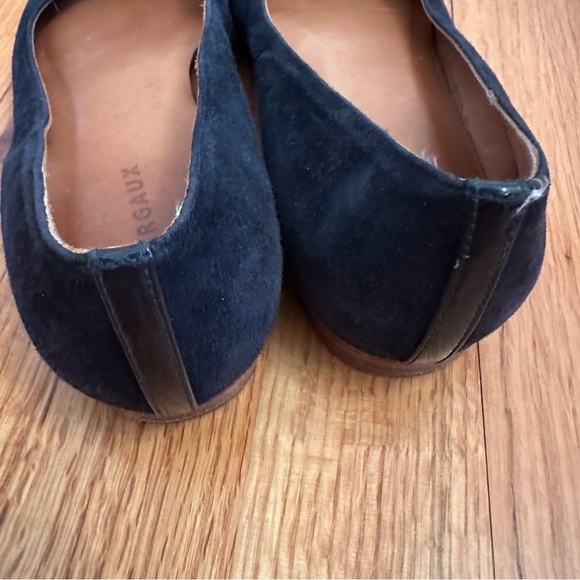 Margaux The Classic Midnight Blue Suede Round Toe Ballet Flat Size 38 - Picture 6 of 16